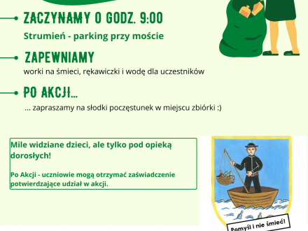 Sprzątanie brzegów Wisły i Kanału Strumień